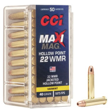 ПАТРОН НАРІЗНИЙ CCI MAXI-MAG AMMO 22WMR JHP 40GR (2,6 Г)