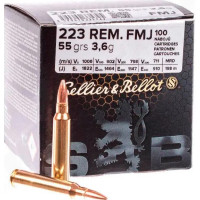 Патрон Sellier & Bellot кал .223 Rem куля FMJ маса 3,6 г/55 гр