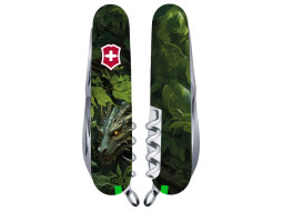 НІЖ VICTORINOX SWISS ARMY HUNTSMAN ZODIAC ЗЕЛЕНИЙ ДЕРЕВ'ЯНИЙ ДРАКОН