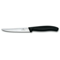 Кухонний ніж Victorinox SwissClassic Steak&Pizza лезо 12 см хвил. чорн. ручкою